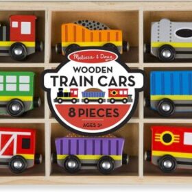 Melissa & Doug Vagones de tren de madera